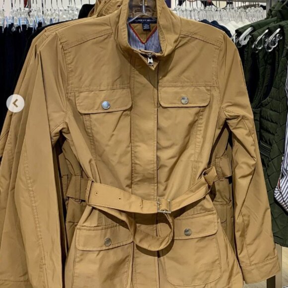 TOMMY HILFIGER *NWOT* Waterproof Trench Coat Raincoat Tan/Camel Size XXS - Picture 10 of 11